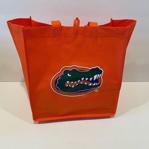 Orange Tote Bag with Blue F Logo